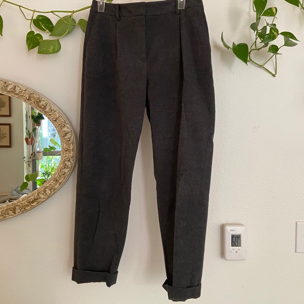 Gray Pleated Pants